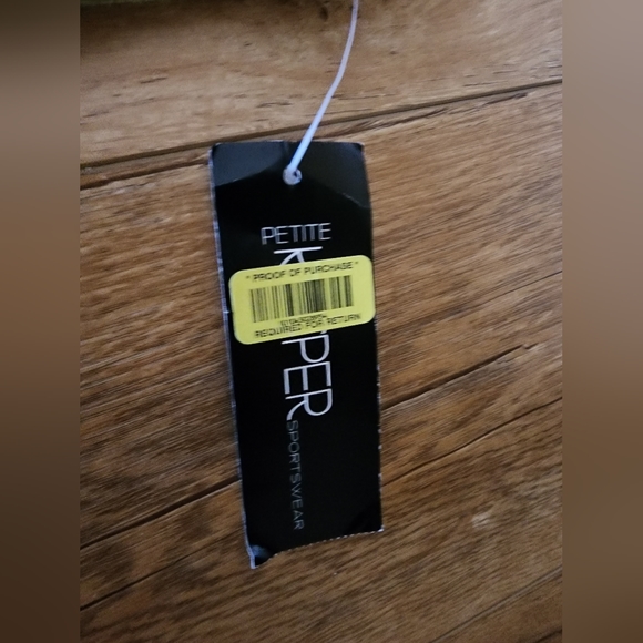 NWT Kasper Green Suede Leather Zip front Jacket Pleated Ruffled Women S PETITE - Picture 5 of 10